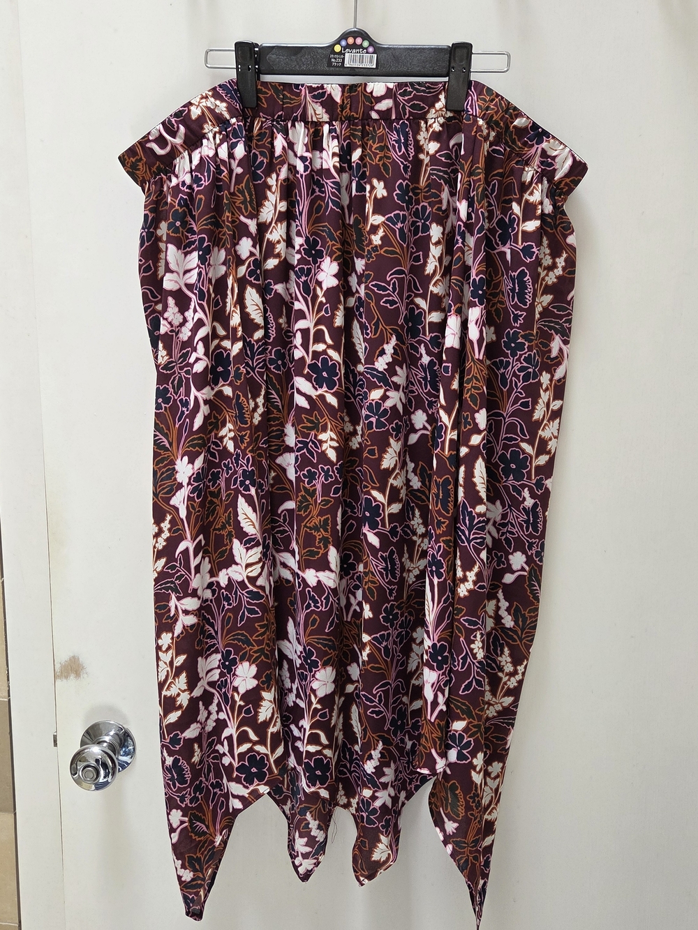 Rachel Roy Floral Flowy Handkerchief Hem Skirt